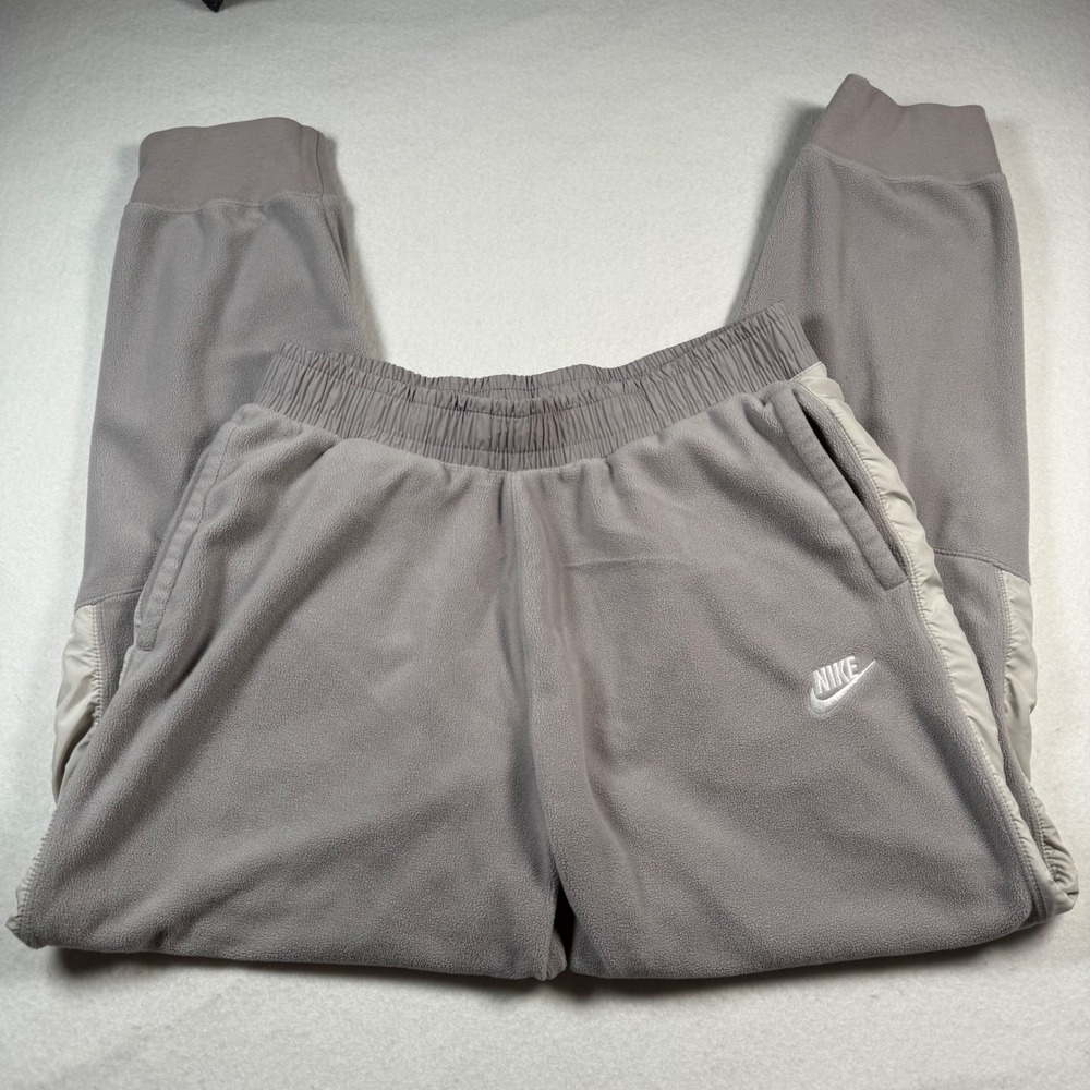 Nike Mens Polar Fleece Joggers Grey Sweatpants Medium CU4371-012